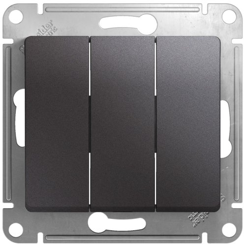 Выключатель без рамки Systeme Electric Glossa 3-кл. графит картинка